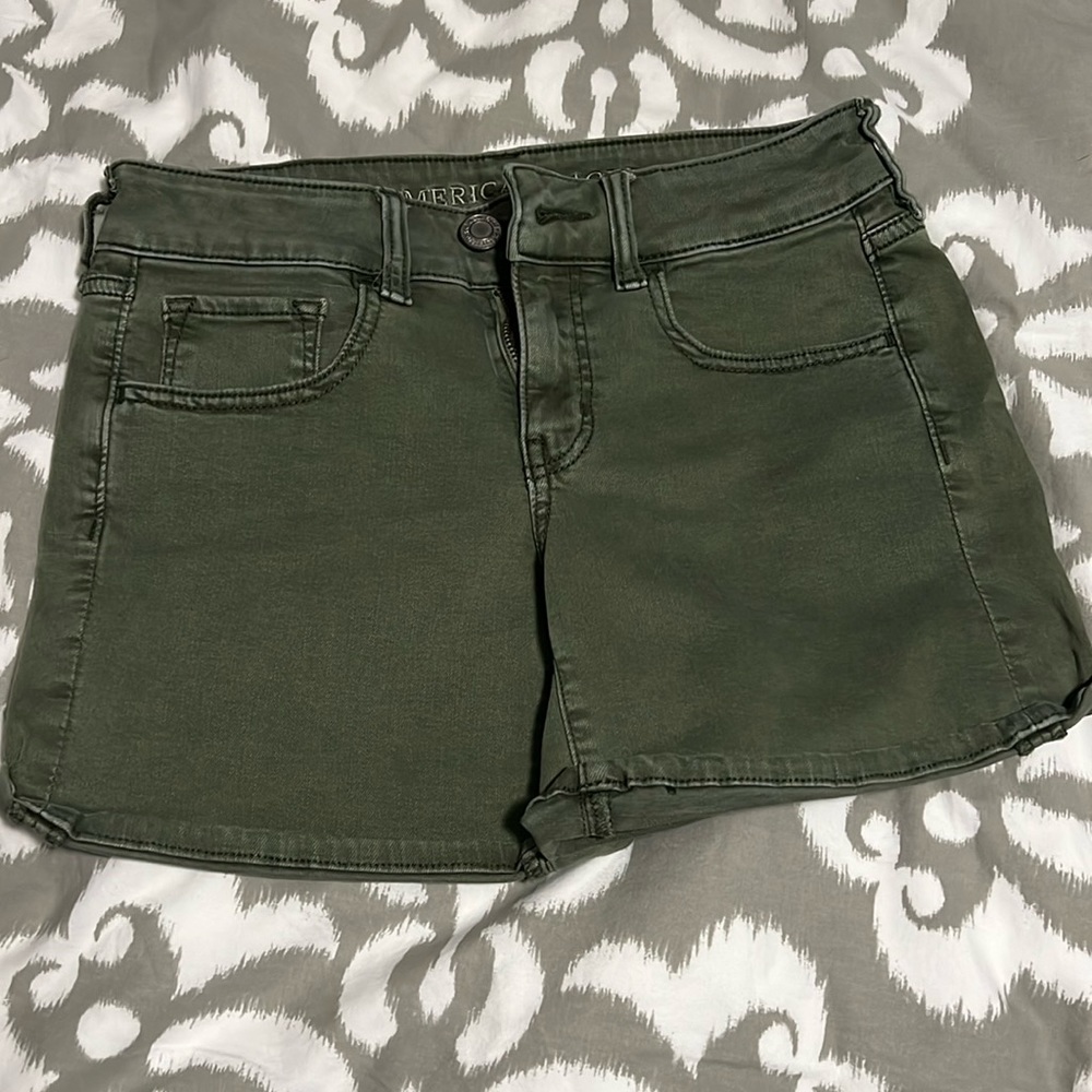 Denim Midi shorts